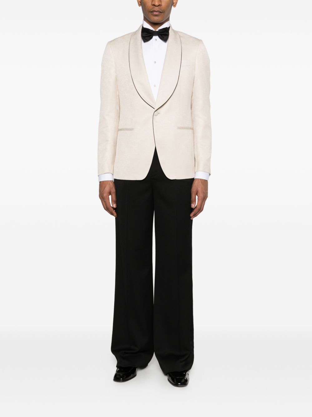 Emporio Armani Bib-Front Slim Fit Smokingoverhemd Wit Shirts Emporio Armani