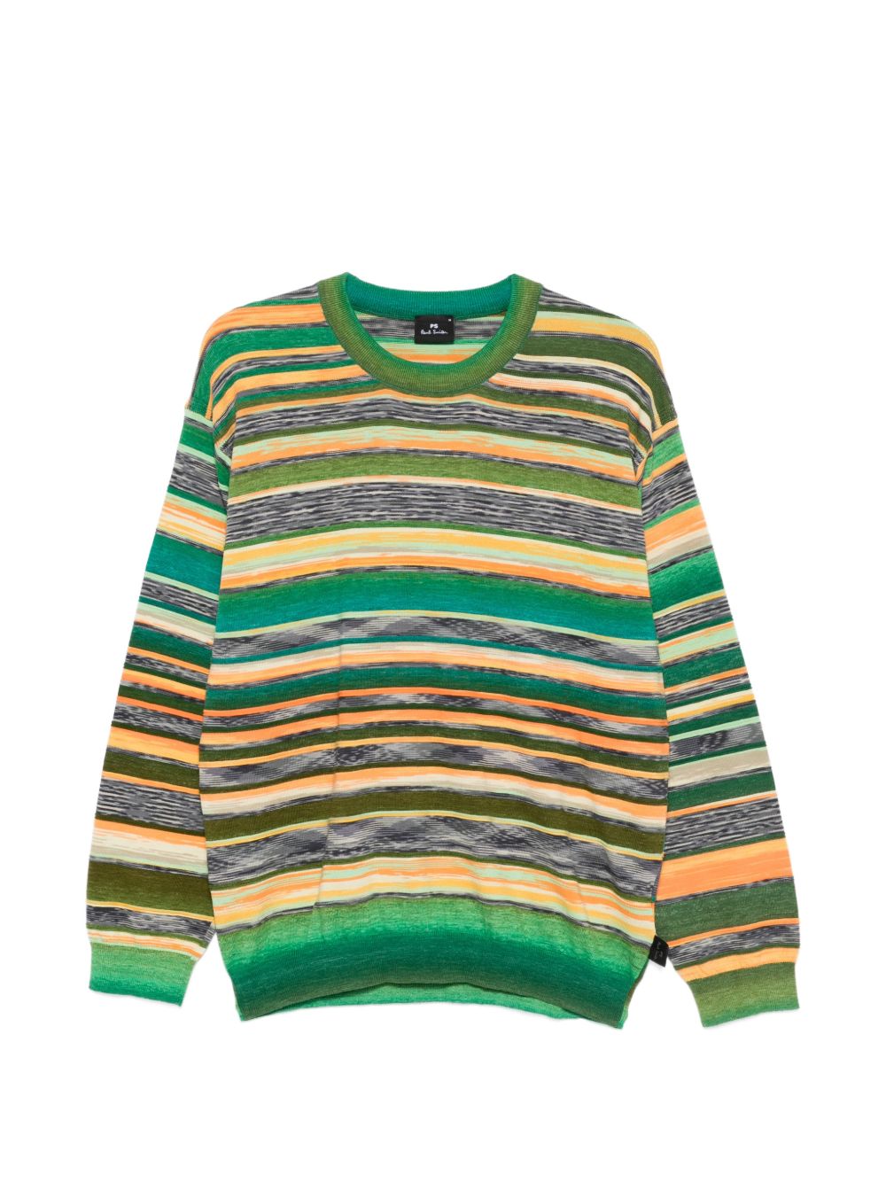 PS Paul Smith Multicolour Gestreepte Trui Groen en Oranje