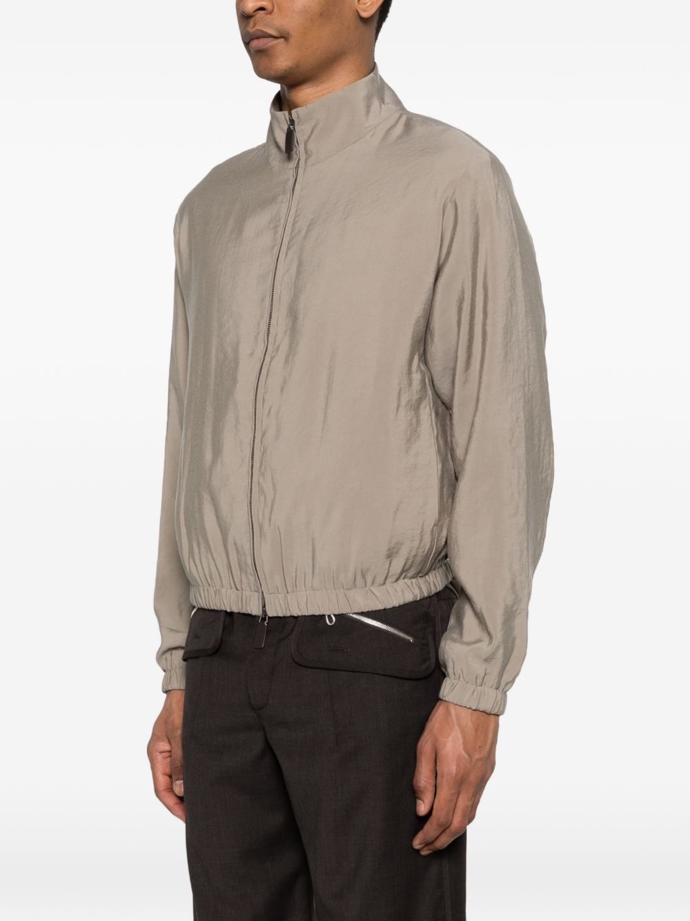 Emporio Armani Capsule Blouson Jack met Rits in het Lichtbruin Jackets Emporio Armani