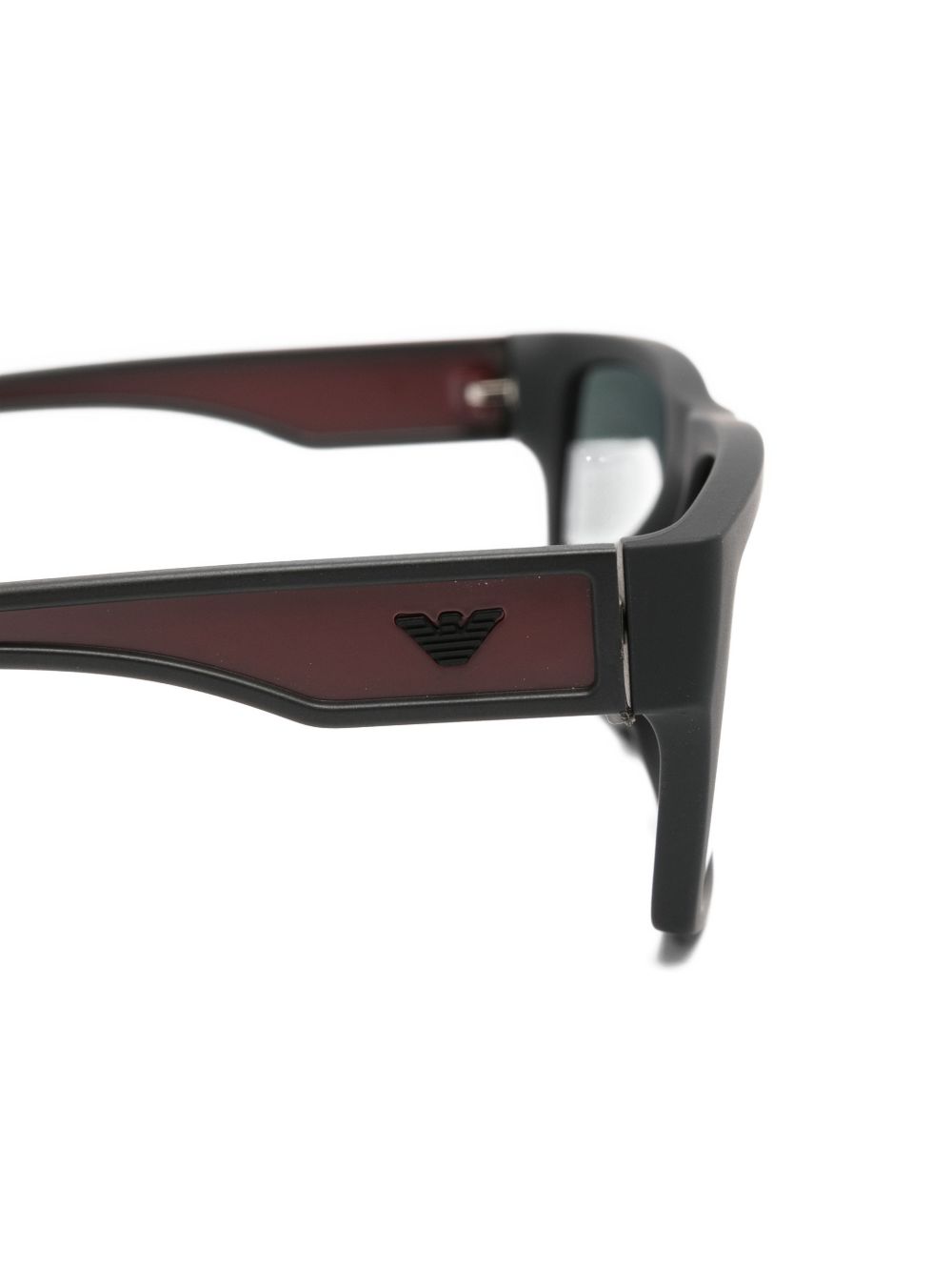 Emporio Armani Sunglasses Black Rectangular Frame Tinted Lenses