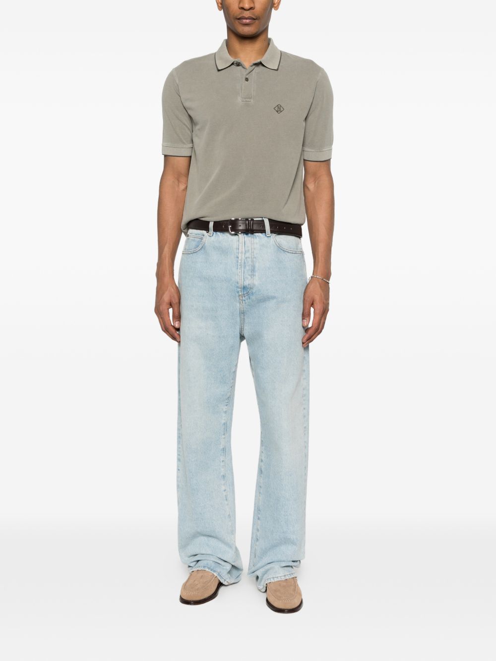 Herno Logo Polo Groen Topwear HERNO