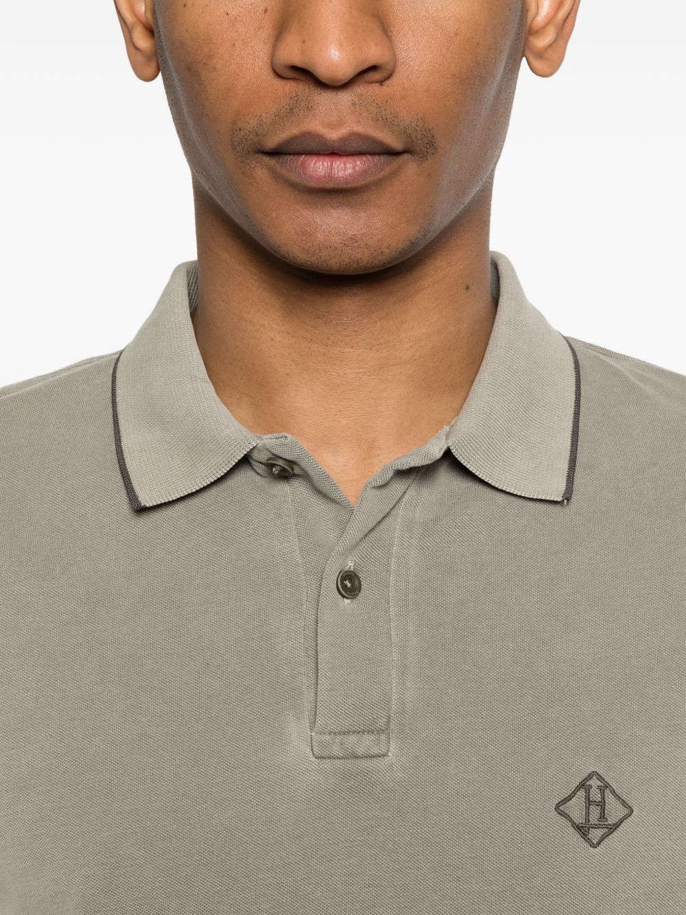 Herno Logo Polo Groen Topwear HERNO