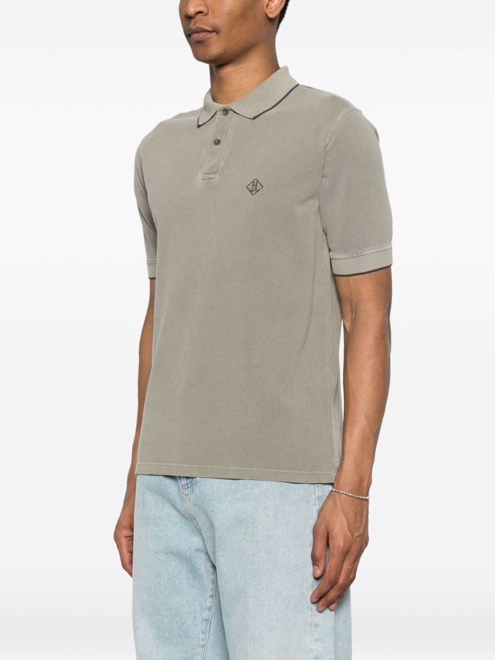 Herno Logo Polo Groen Topwear HERNO