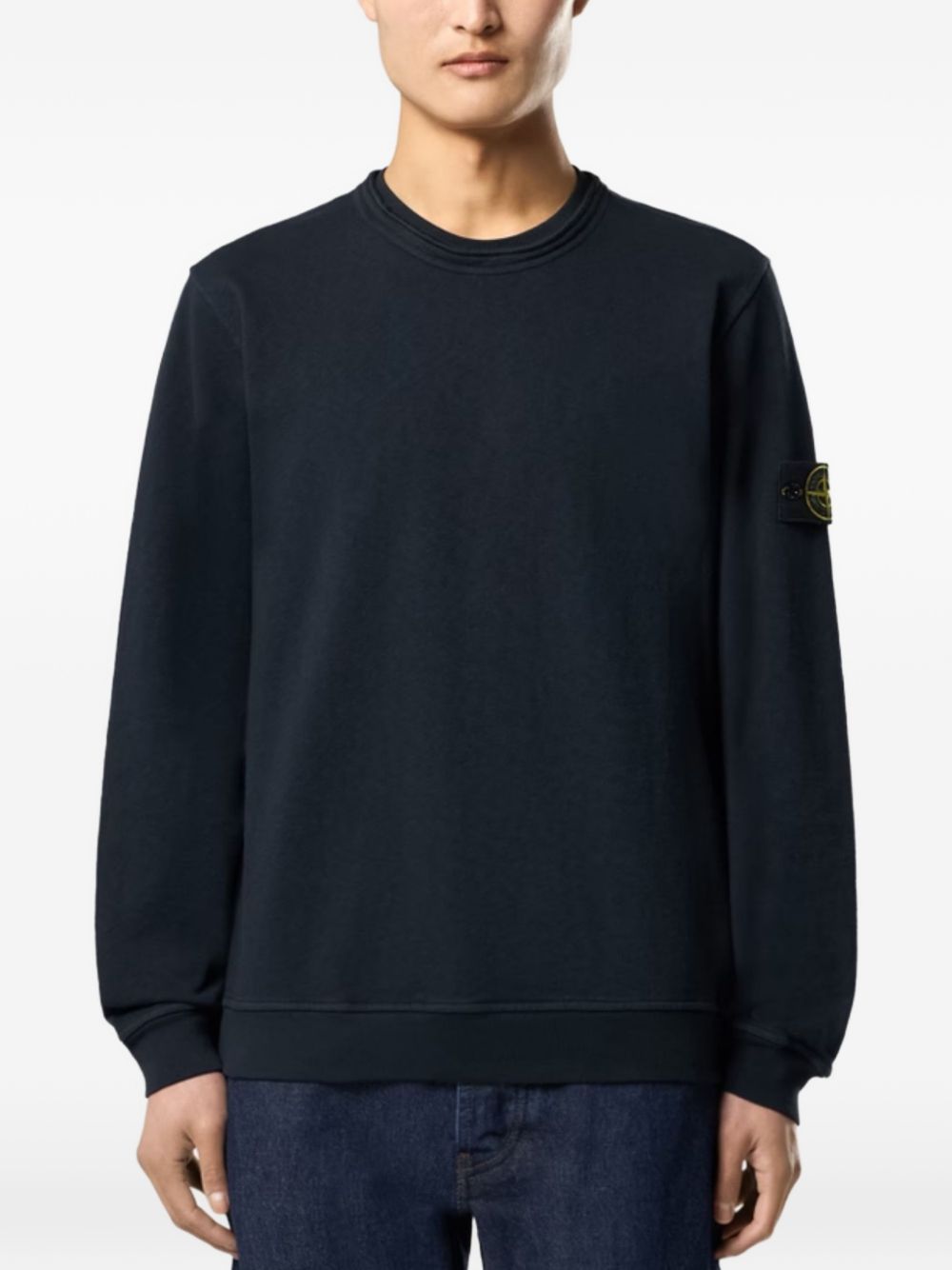 Stone Island 6100060 Organic Cotton Fleece Sweatshirt Navy-thumbmail-4