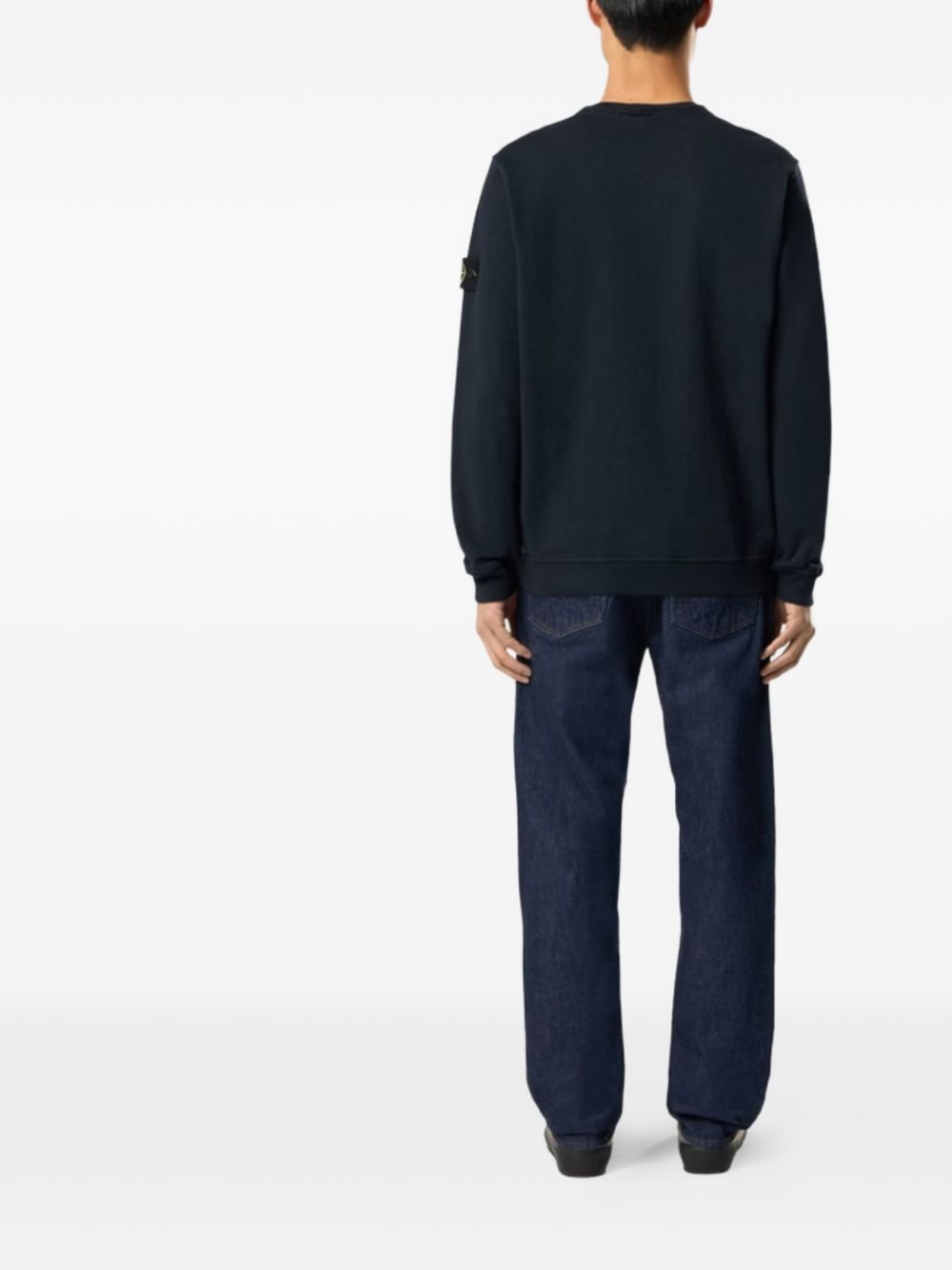 Stone Island 6100060 Organic Cotton Fleece Sweatshirt Navy-thumbmail-5