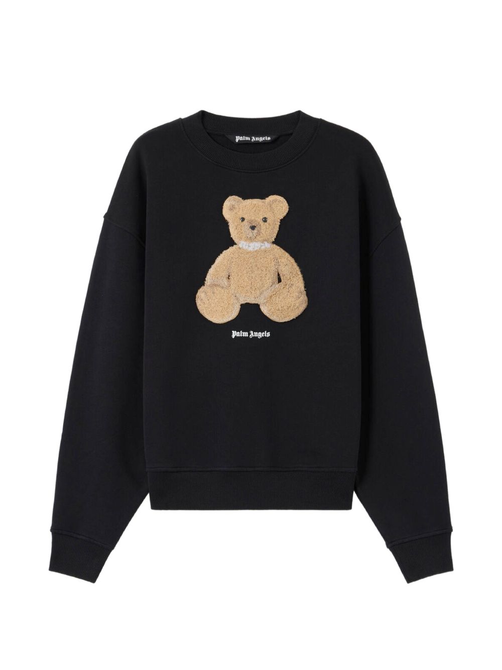 Palm Angels Bear Crewneck Sweatshirt in Zwart met Bruin