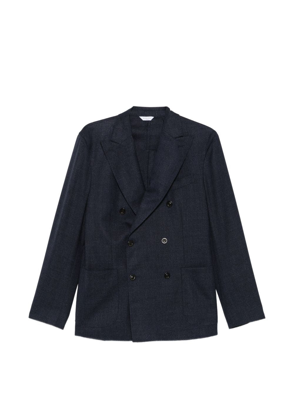 Boglioli Ongestructureerde Wollen Double-Breasted Blazer Blauw