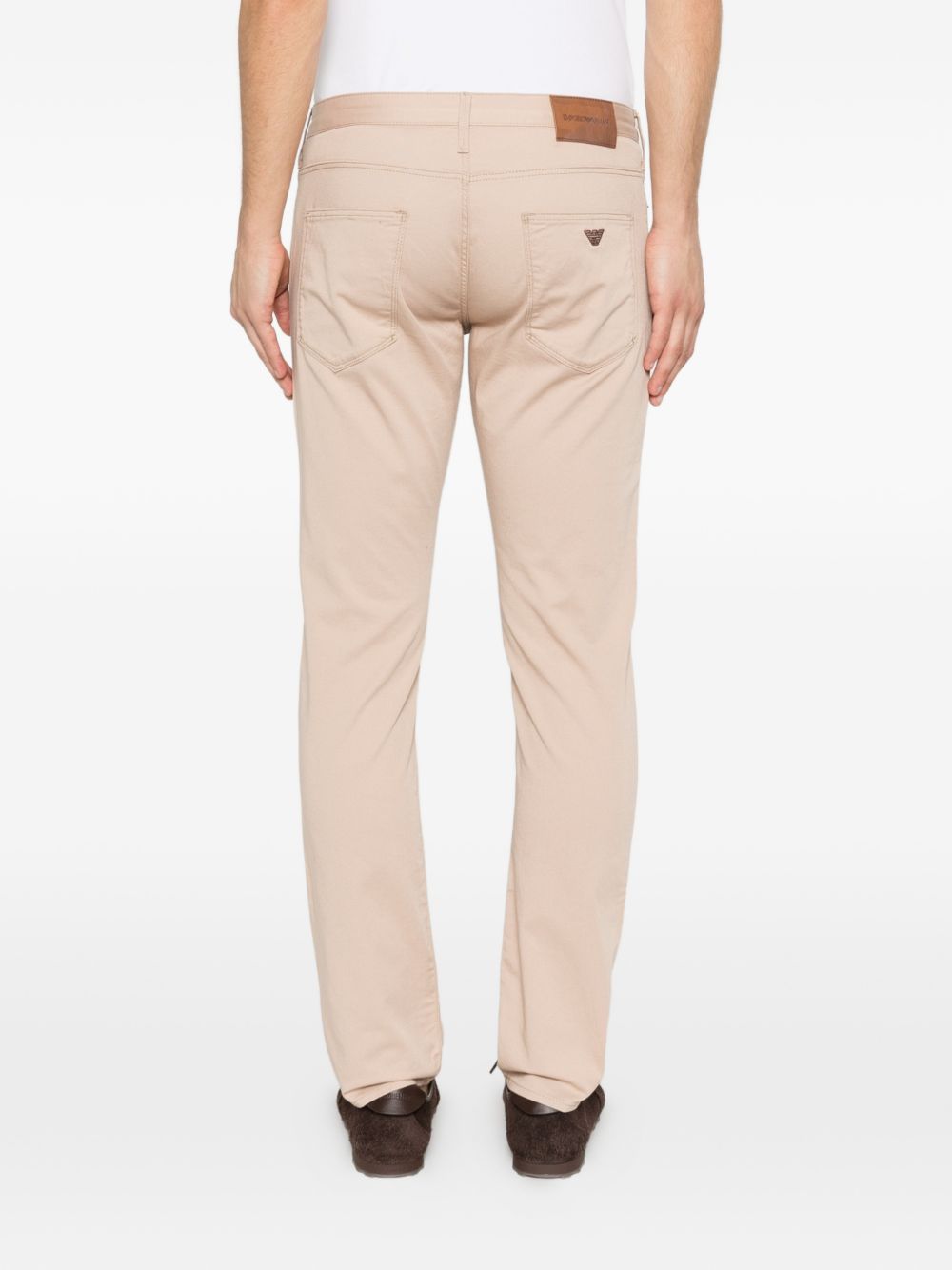 Emporio Armani vijfzaks jeans beige - detail logo