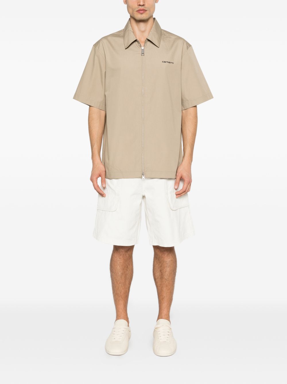 Carhartt WIP Postal Zip Overhemd Beige-thumbmail-2
