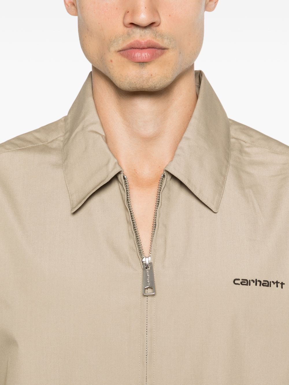 Carhartt WIP Postal Zip Overhemd Beige-thumbmail-3
