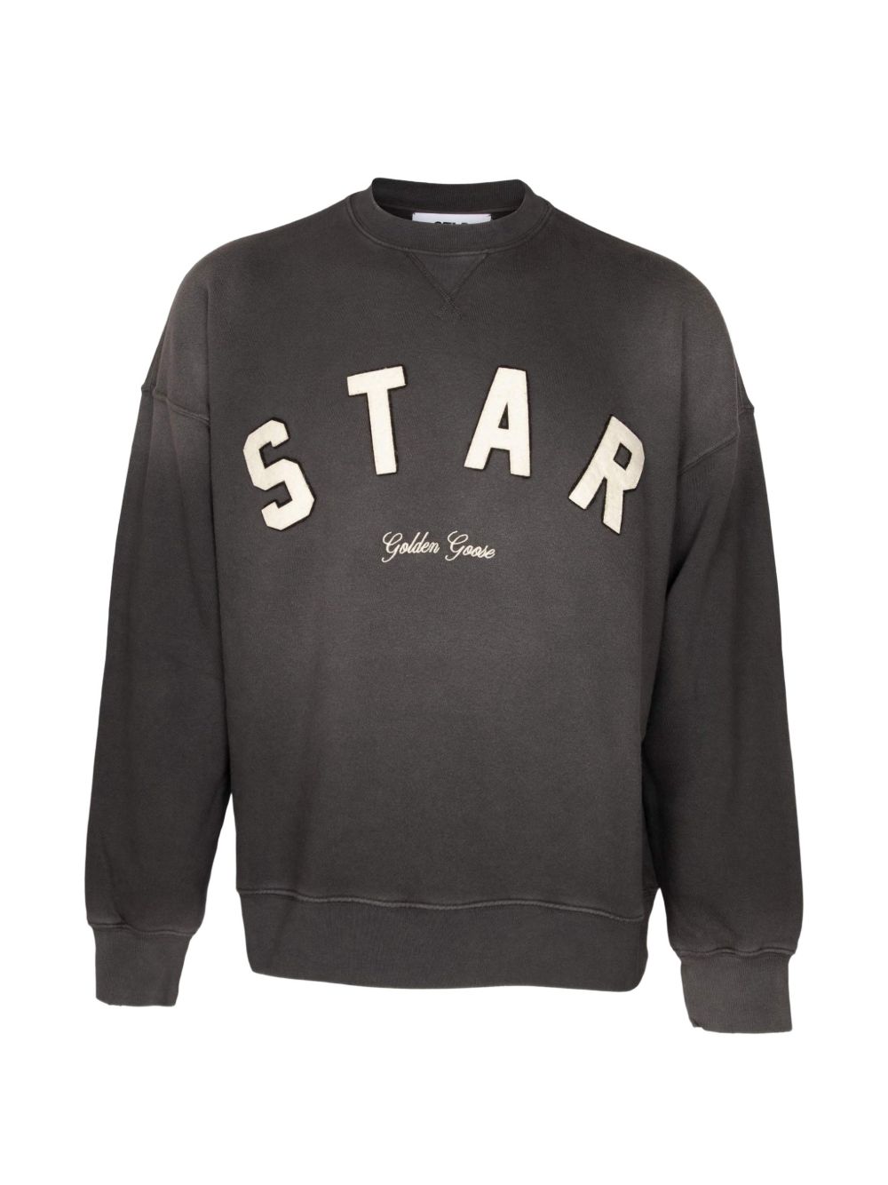 Golden Goose Star Sweatshirt met Letterapplicatie Donkergrijs Topwear Golden Goose