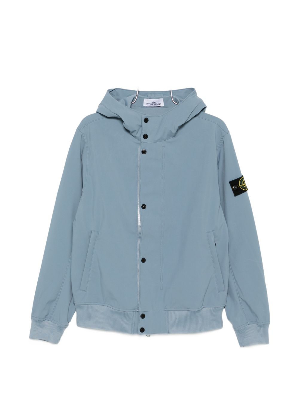 Stone Island Nylon Hooded Jacket Clear Blue