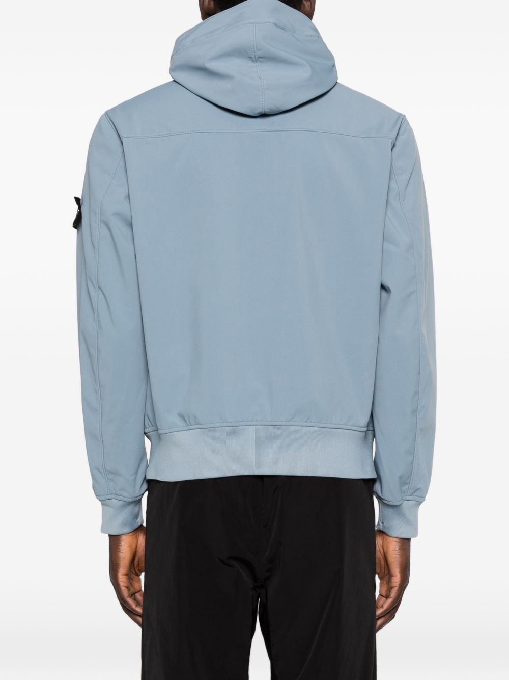 Stone Island Nylon Hooded Jacket Clear Blue Jackets Stone Island