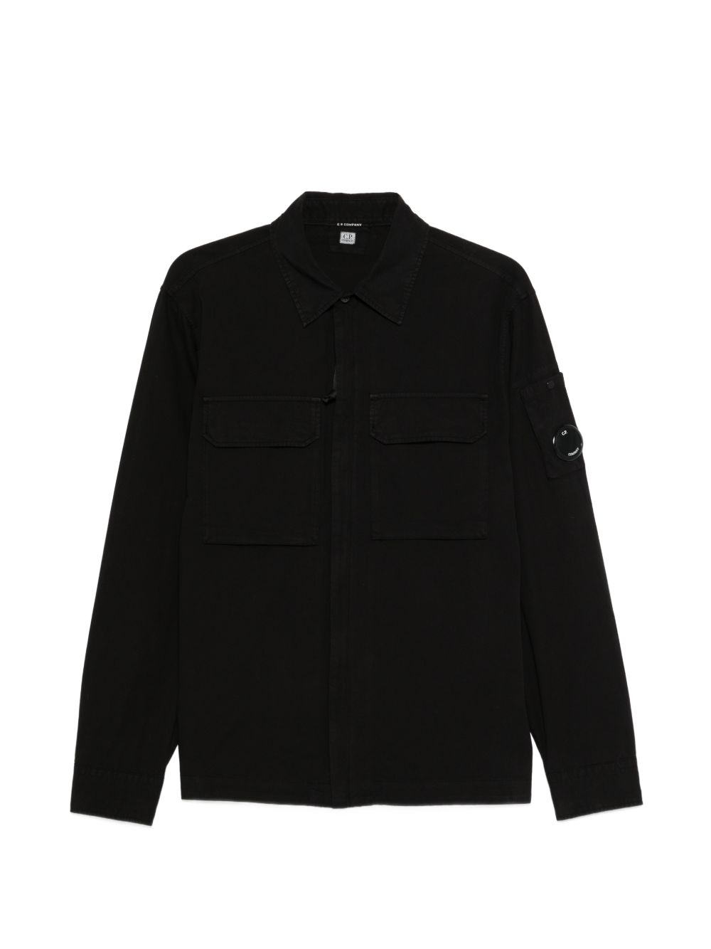 C.P. Company Organic Gabardine Zip Overshirt Zwart