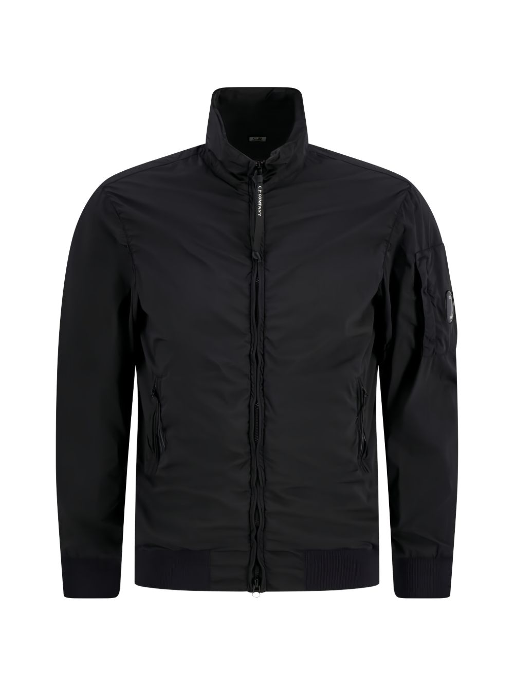 C.P. Company zwarte nylon blouson jas, vooraanzicht