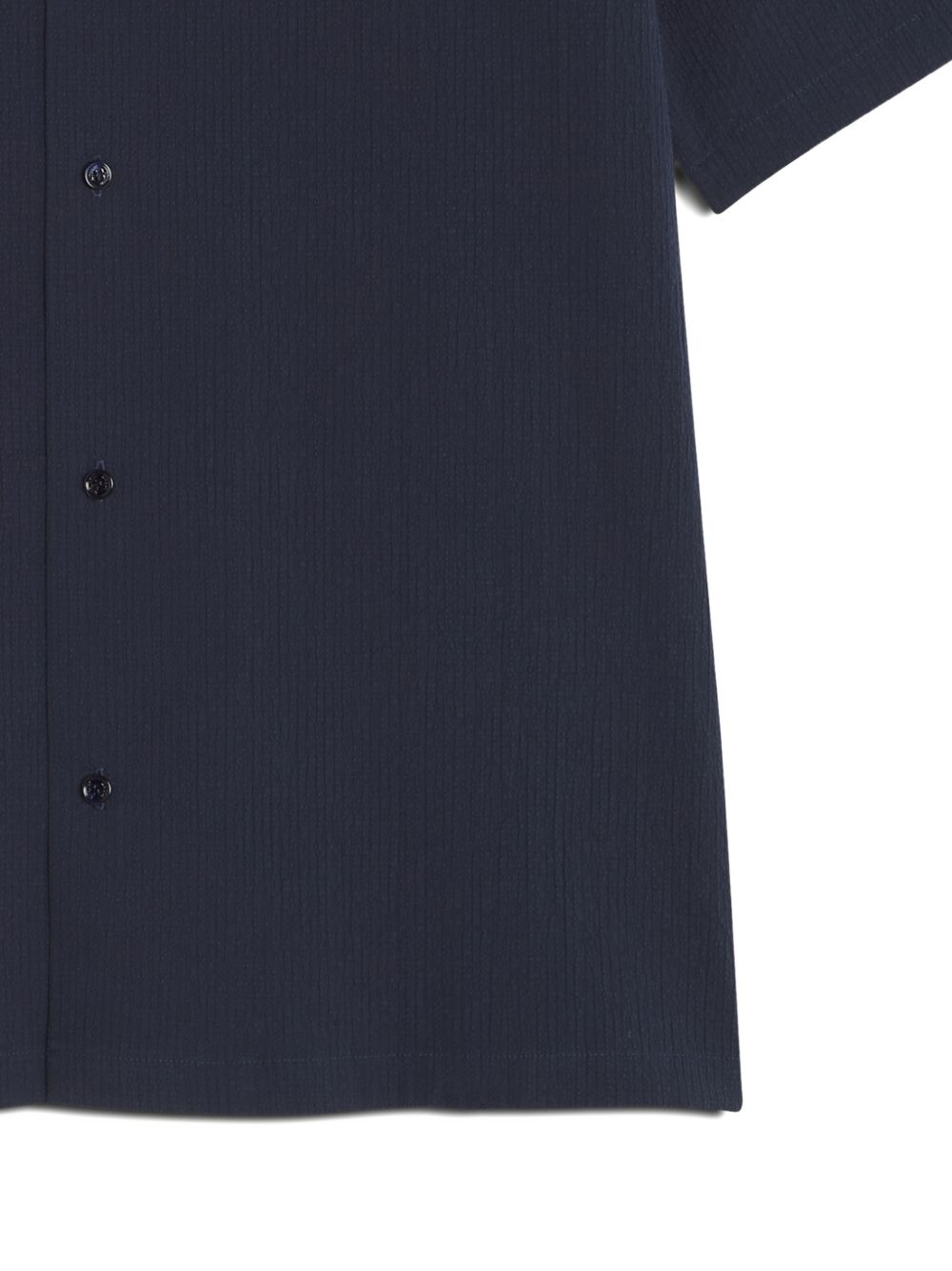 Maison Kitsuné Seersucker Resort Overhemd Marineblauw-thumbmail-6