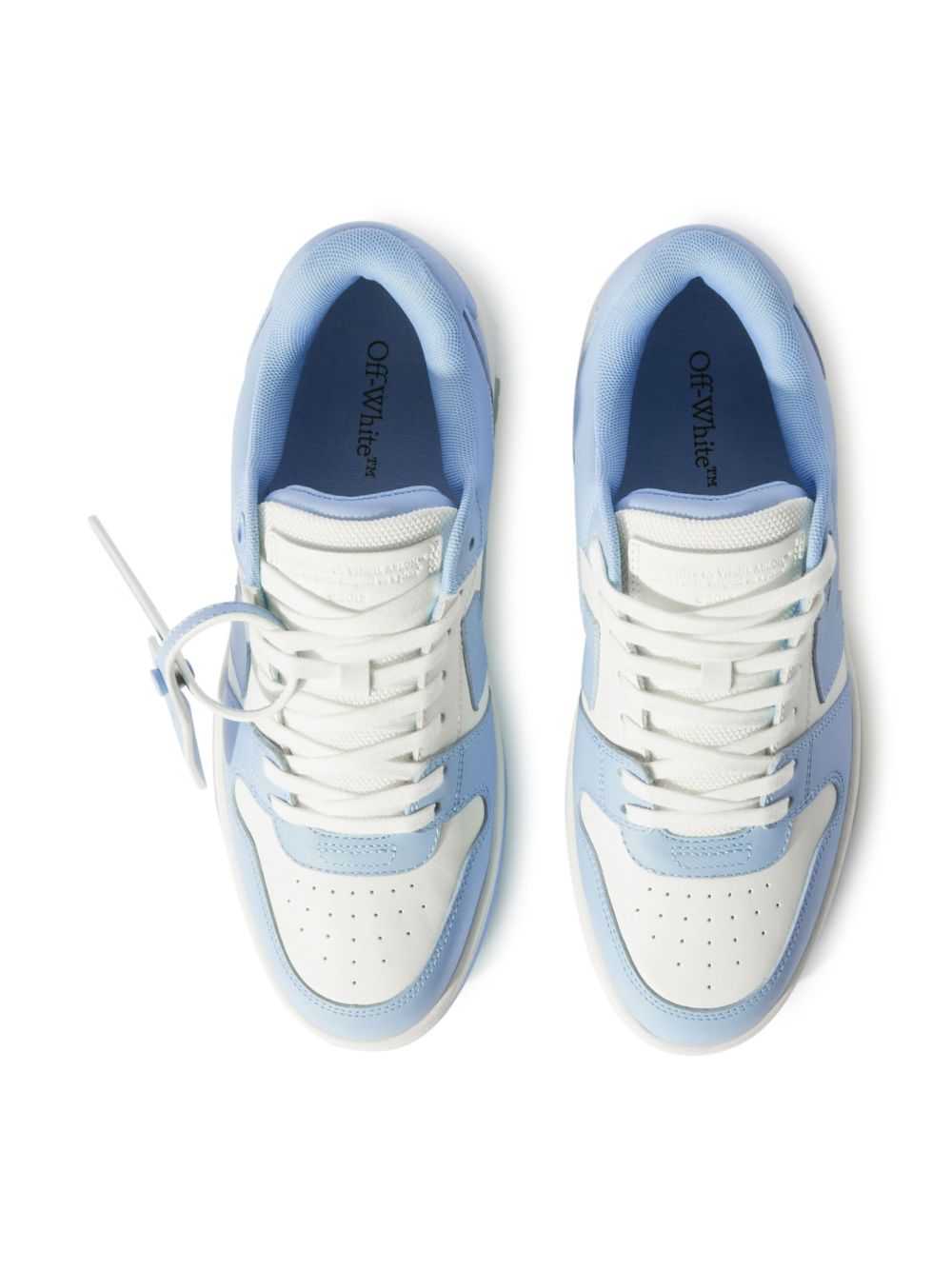 Off-White Signature Arrows Motif Leather Sneakers Blue/White Sneakers Off White