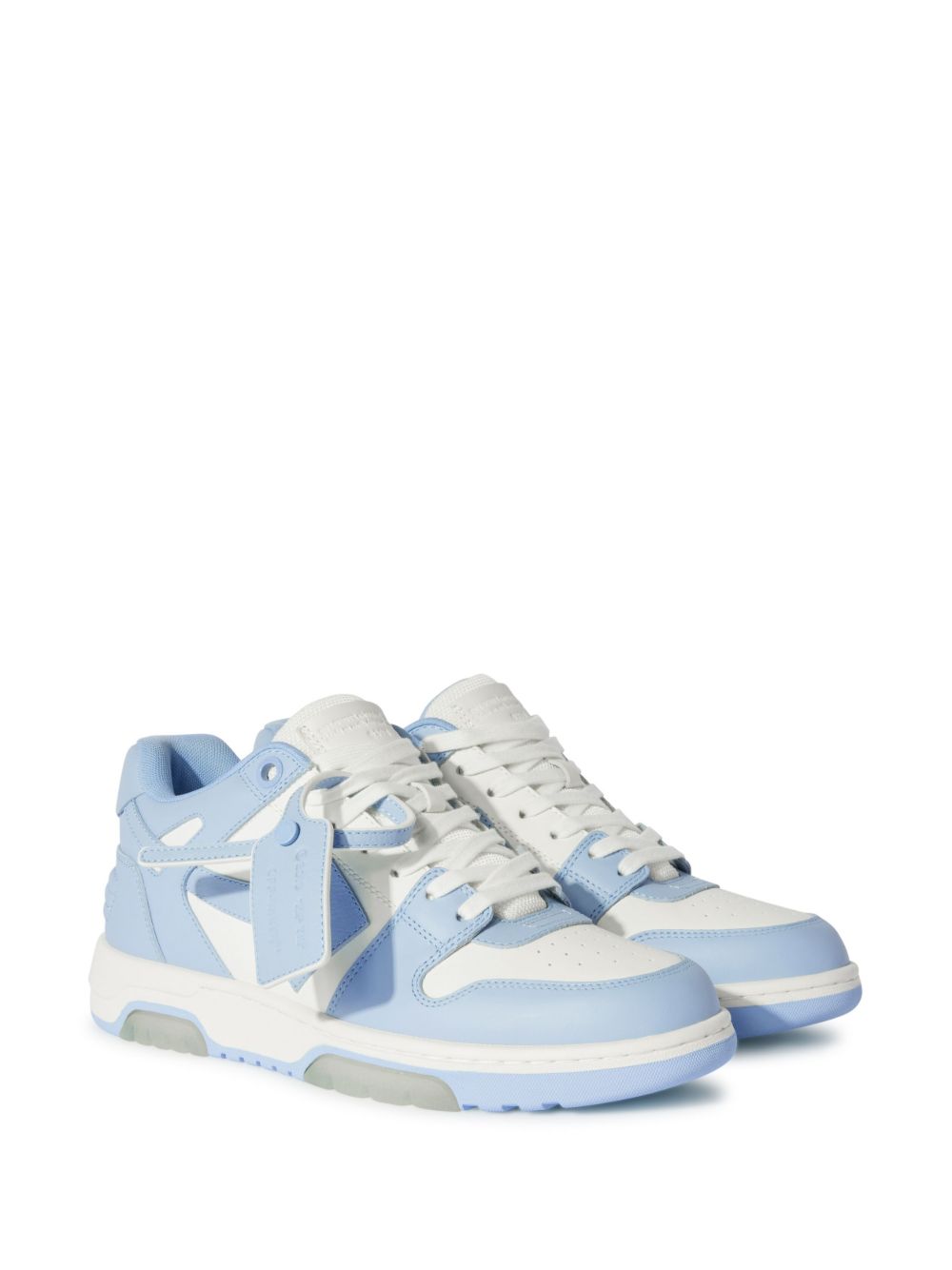 Off-White Signature Arrows Motif Leather Sneakers Blue/White Sneakers Off White
