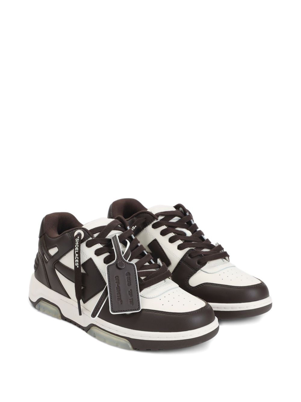 OFF-WHITE Signature Arrows Leather Sneakers Black/White