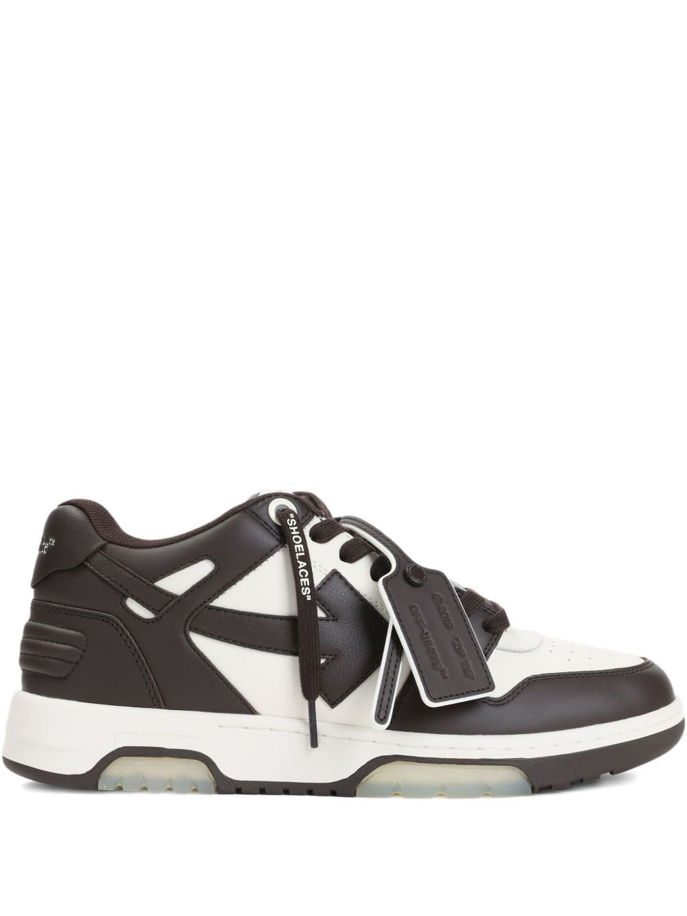 OFF-WHITE Signature Arrows Leather Sneakers Black/White