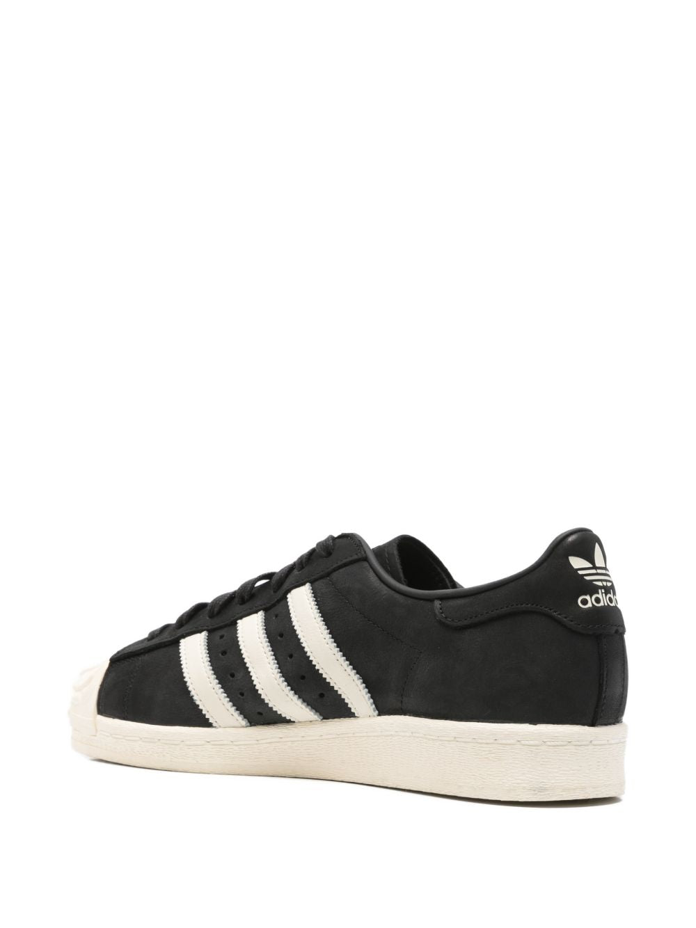 Adidas x Willy Chavarria Superstar sneaker core black - vooraanzicht van het glanzend zwarte leer