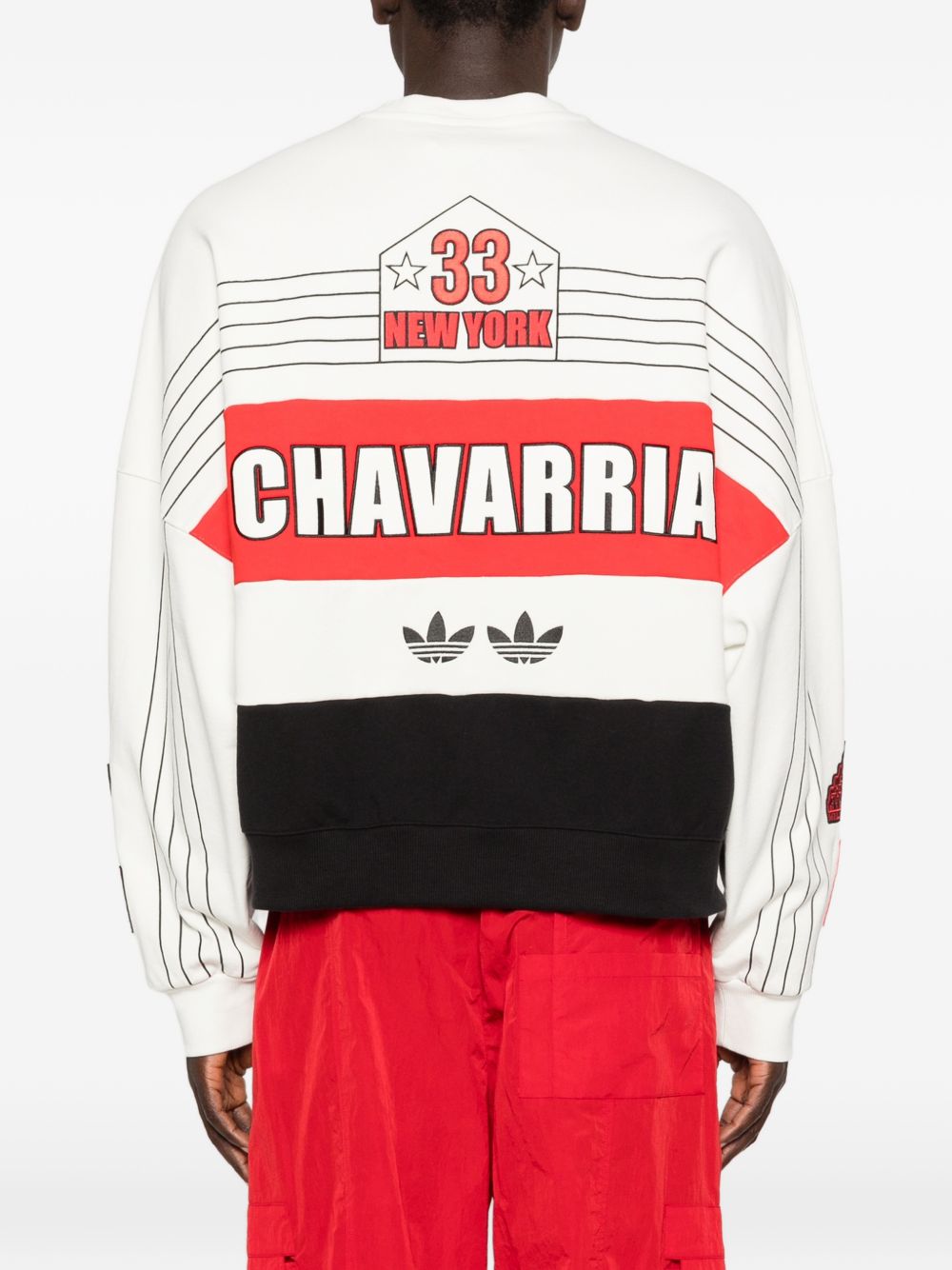 ADIDAS X WILLY CHAVARRIA Printed Crew Neck Sweaters-3