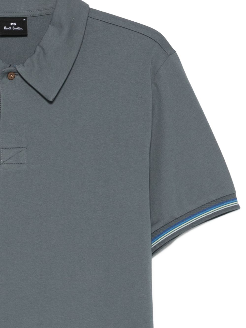 Paul Smith Artist Stripe Placket Poloshirt Grijs Topwear Paul Smith