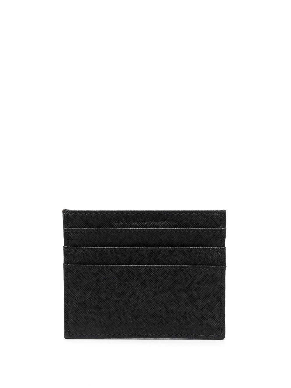 Emporio Armani Leren Pasjeshouder Zwart