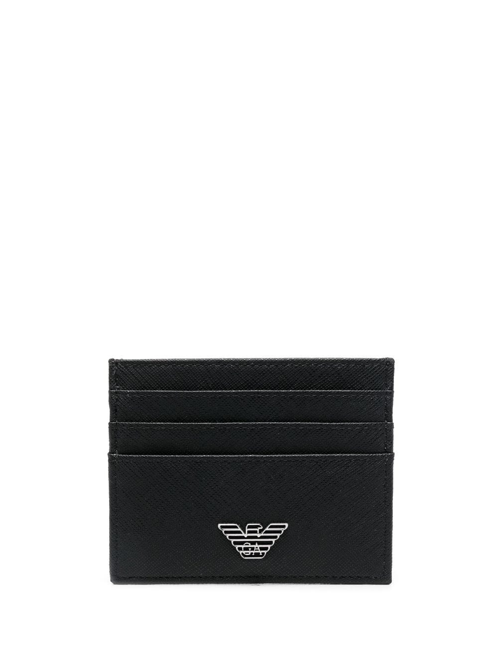Emporio Armani Leren Pasjeshouder Zwart Small Leather Goods Emporio Armani