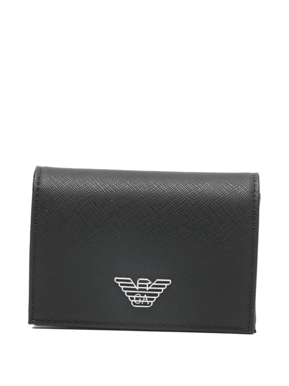 Emporio Armani Compacte Portemonnee Zwart Small Leather Goods Emporio Armani