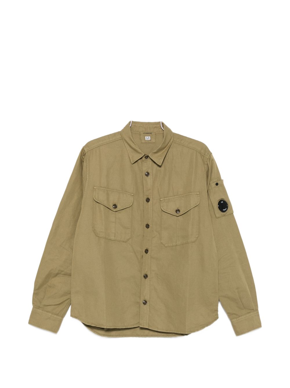 C.P. Company Cotton Linen Overshirt Lens Detail