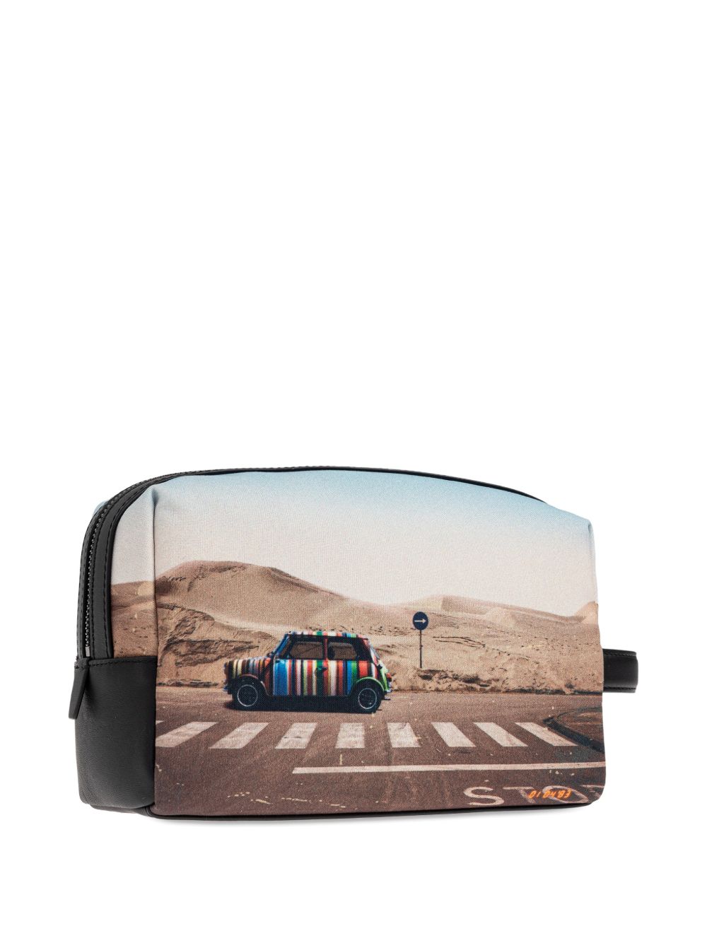 Paul Smith Pixelated Mini Toilettas Zwart – zijaanzicht