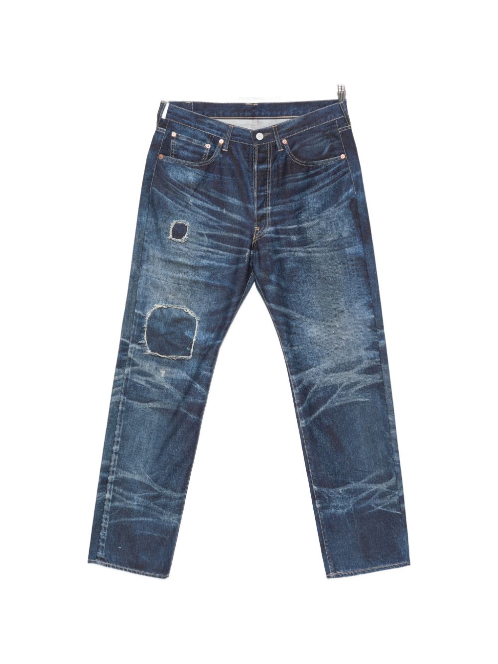 Junya Watanabe x Levis Trompe-lOeil Vintage-Print Jeans Indigo Trousers Junya Watanabe