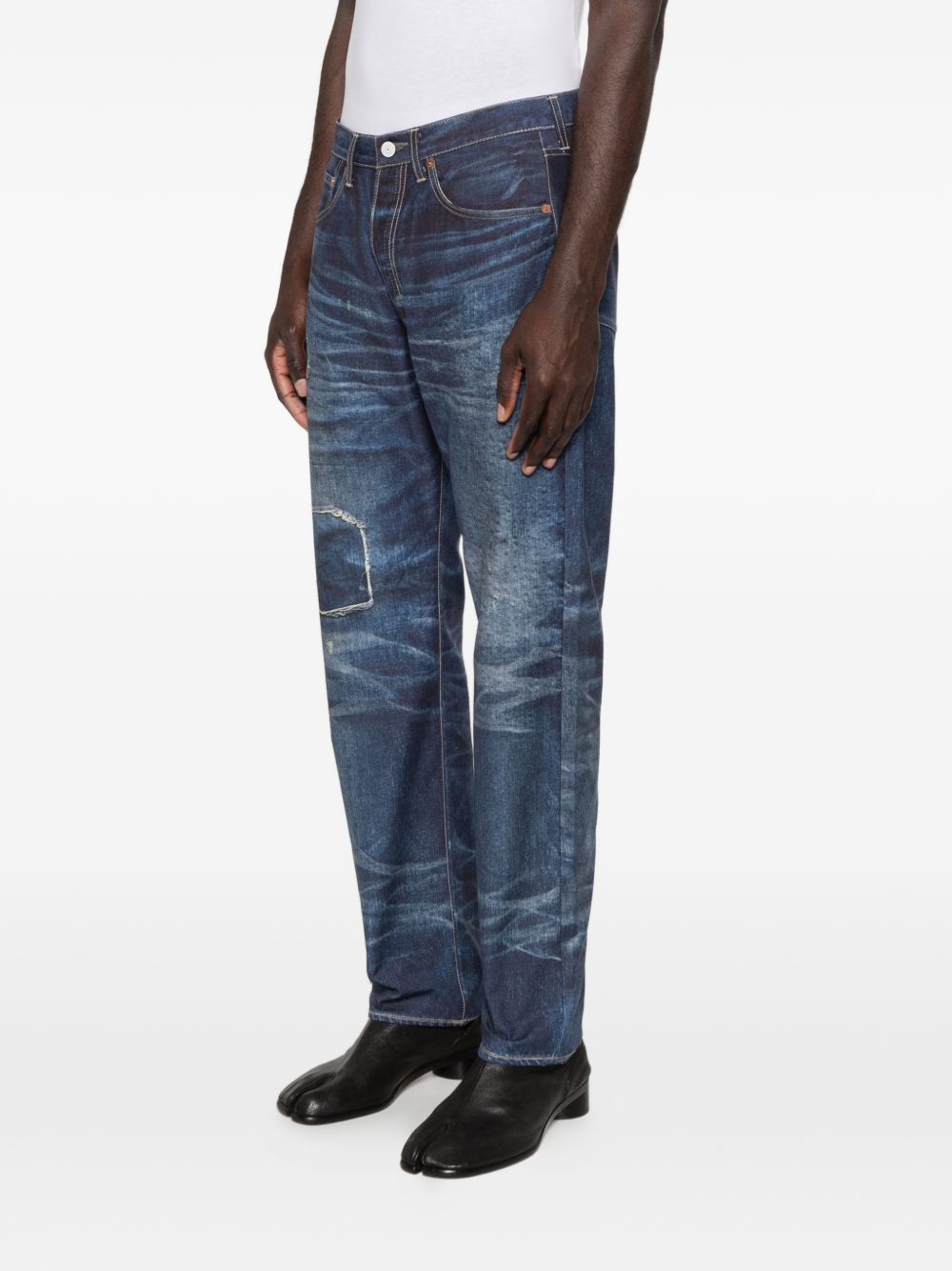 Junya Watanabe MAN x New Manual Trompe-l'Oeil Jeans Indigo-thumbmail-2