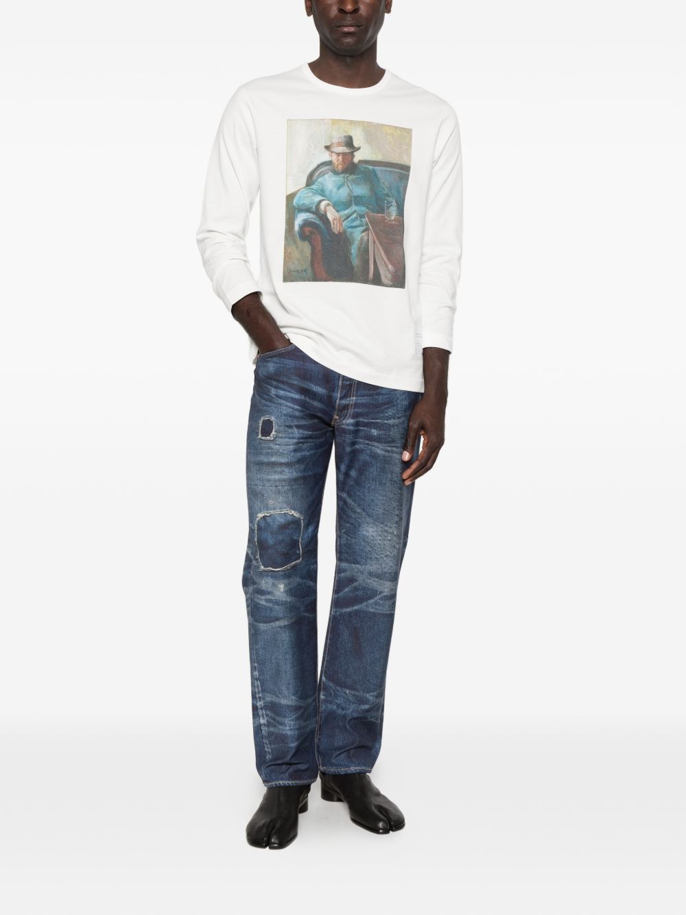 Junya Watanabe MAN x New Manual Trompe-l'Oeil Jeans Indigo-thumbmail-3