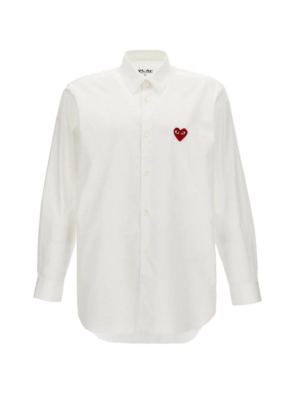 Comme des Garçons PLAY Heart Overhemd Wit