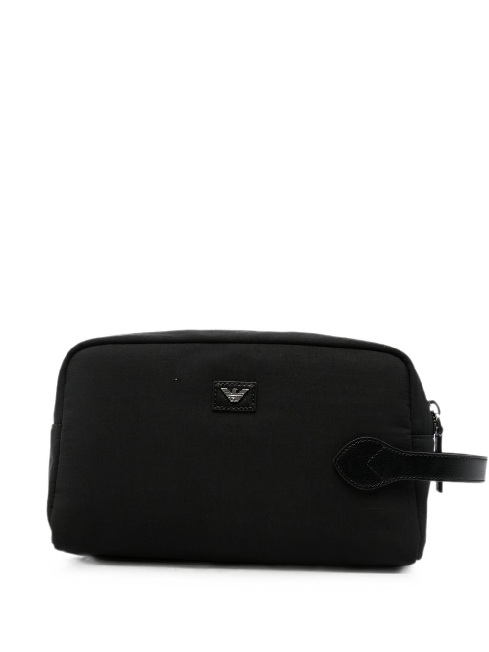 Emporio Armani zwarte toilettas met logoplaatje