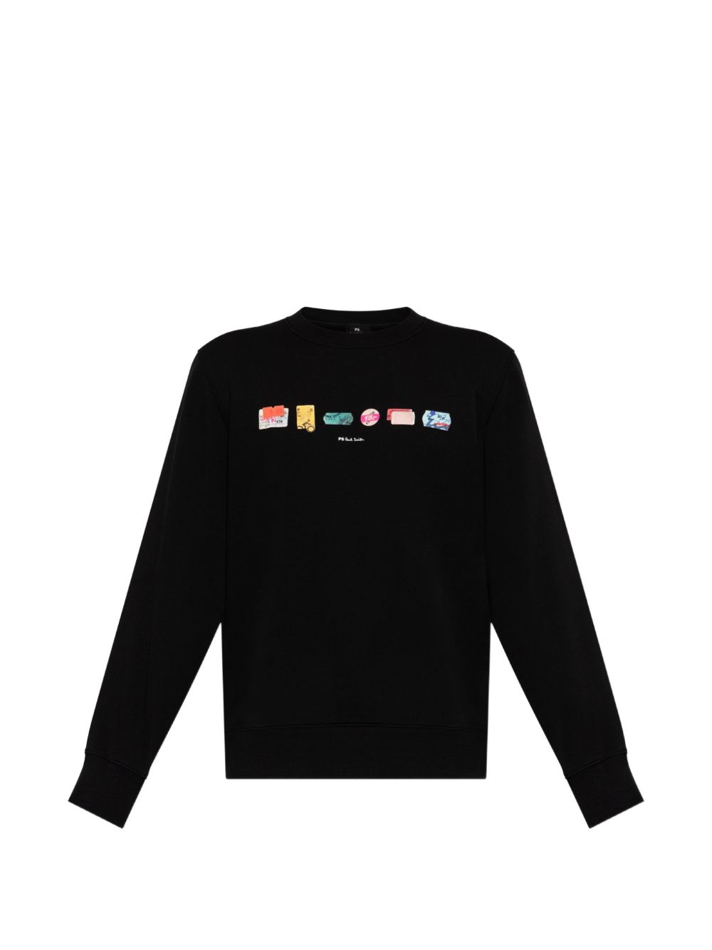PS Paul Smith Sweatshirt met Logoprint Zwart Topwear PS By Paul Smith