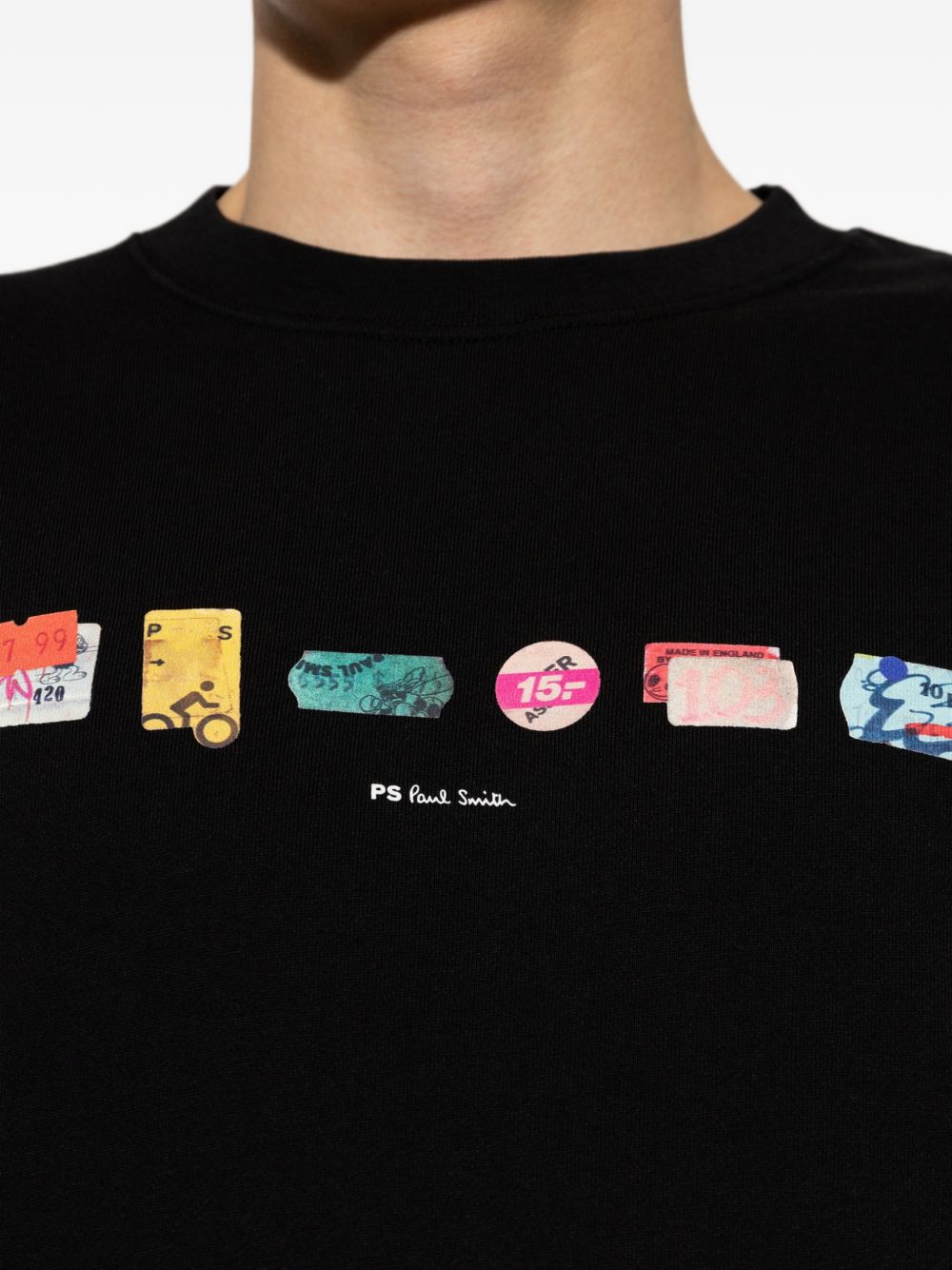 PS Paul Smith Sweatshirt met Logoprint Zwart Topwear PS By Paul Smith