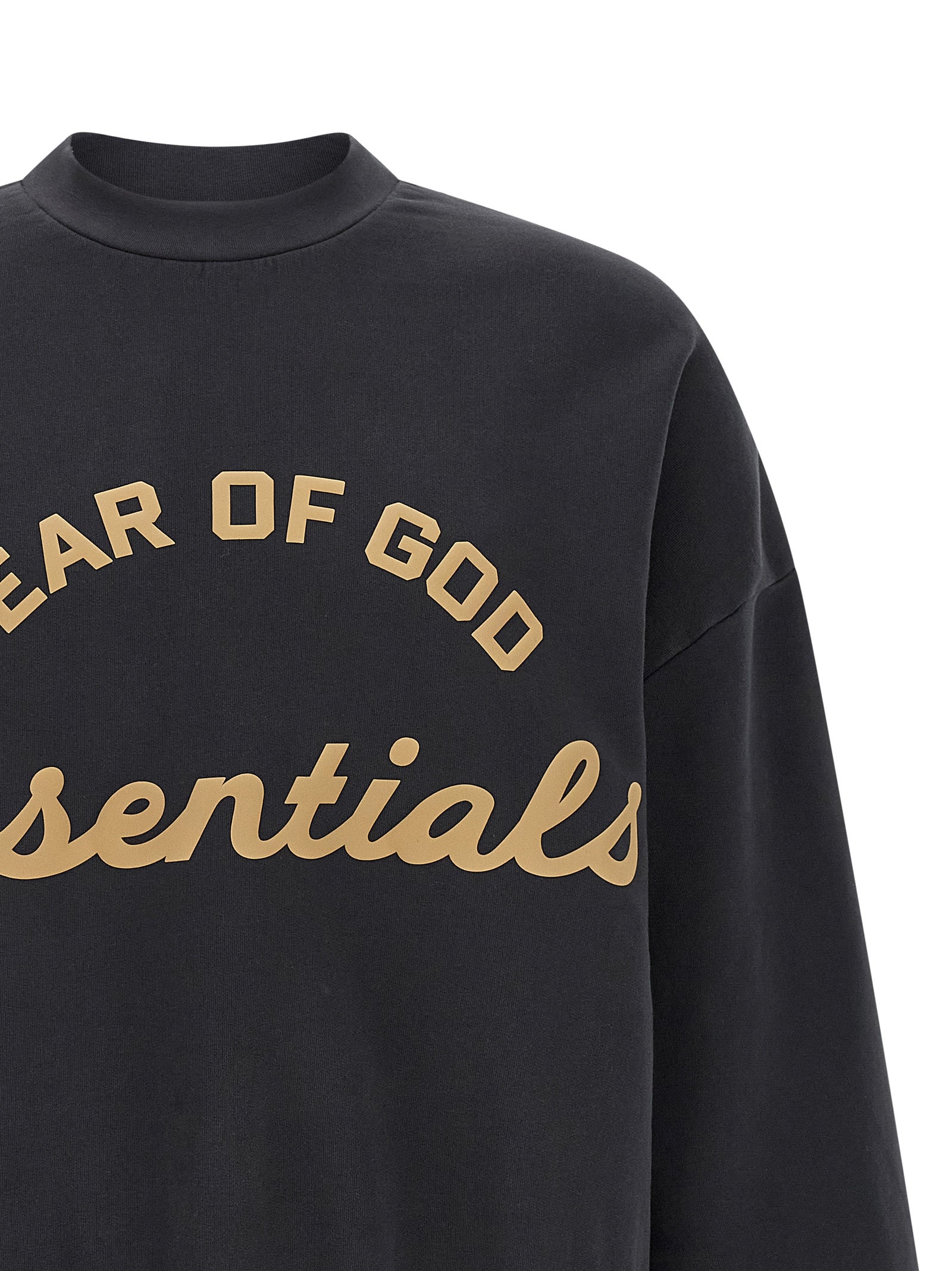 Fear of God Essentials Training 90s Crewneck Sweatshirt Faded Black Topwear Fear Of God Essential