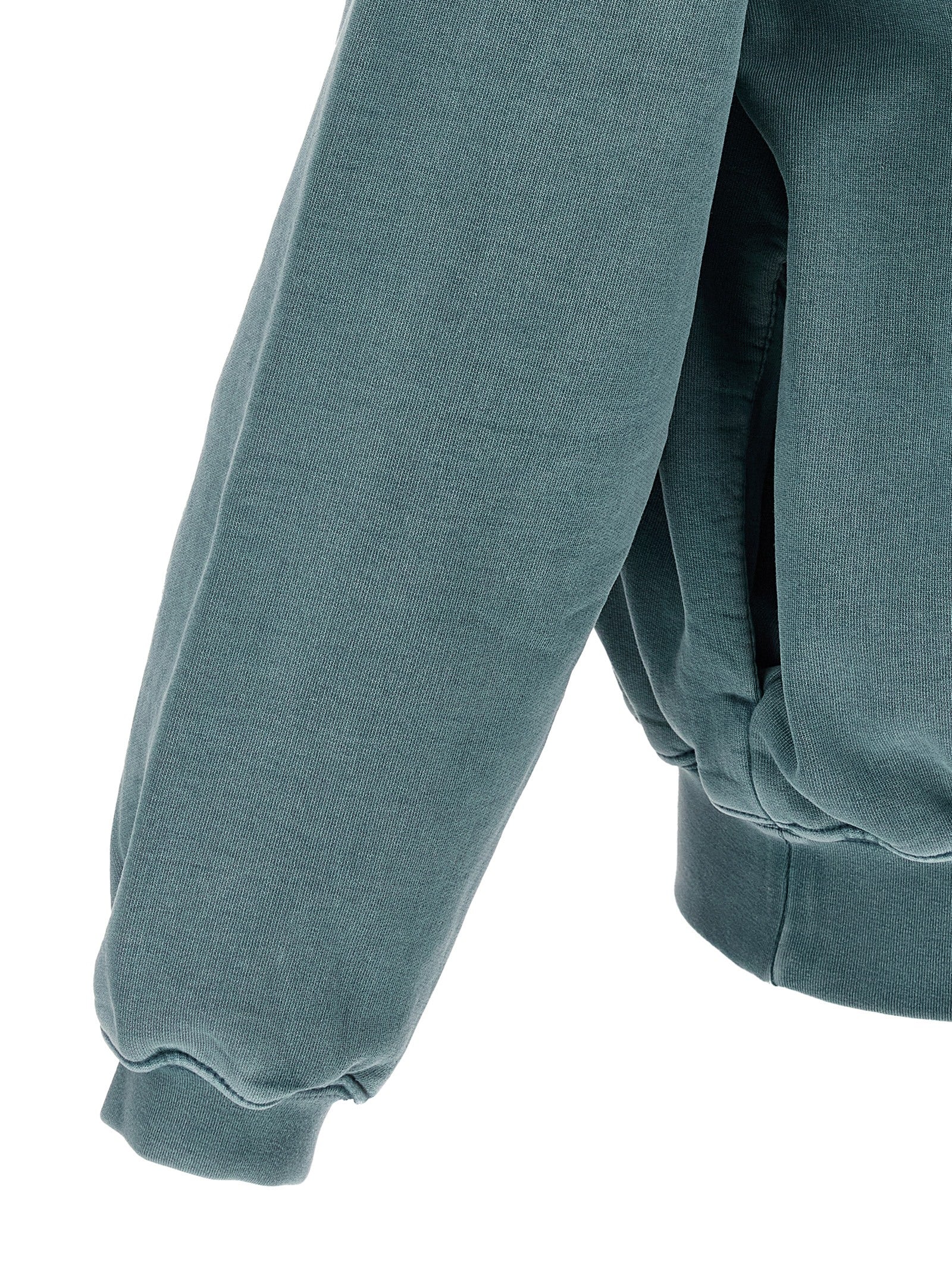Geribde manchet en pigmentgeverfd fleece van Campus hoodie