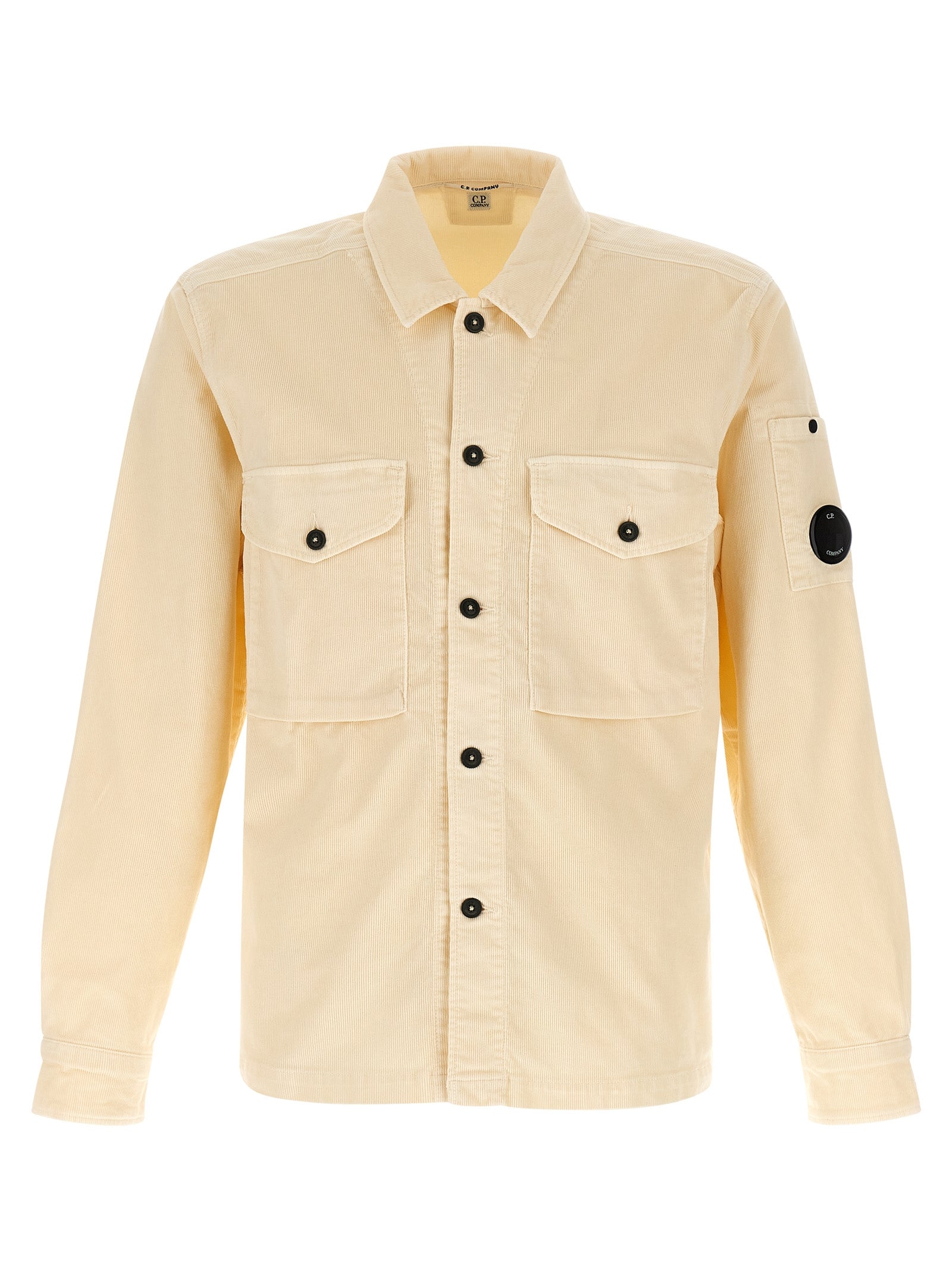 C.P. Company Corduroy Lens Overshirt Beige-thumbmail-1