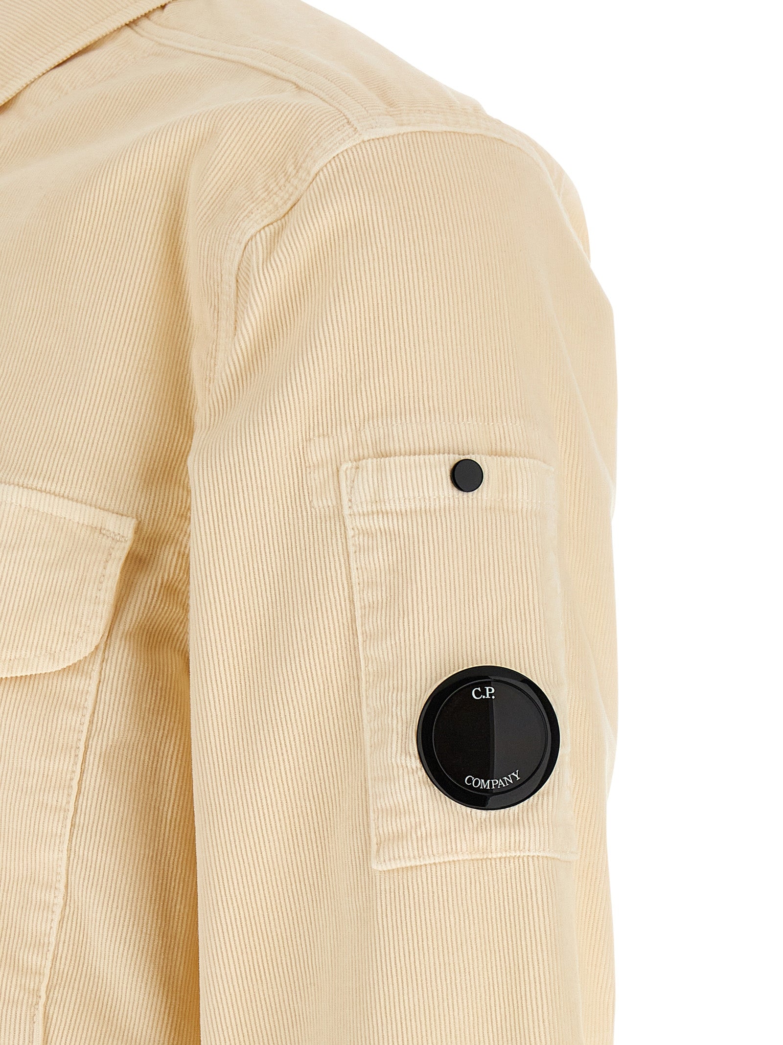 C.P. Company Corduroy Lens Overshirt Beige-thumbmail-4