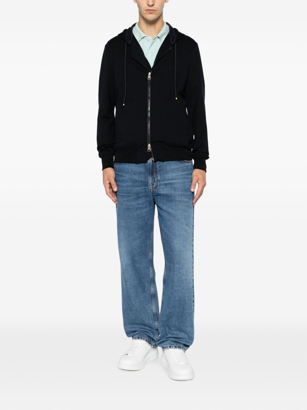 Paul Smith hoodie marineblauw, achteraanzicht