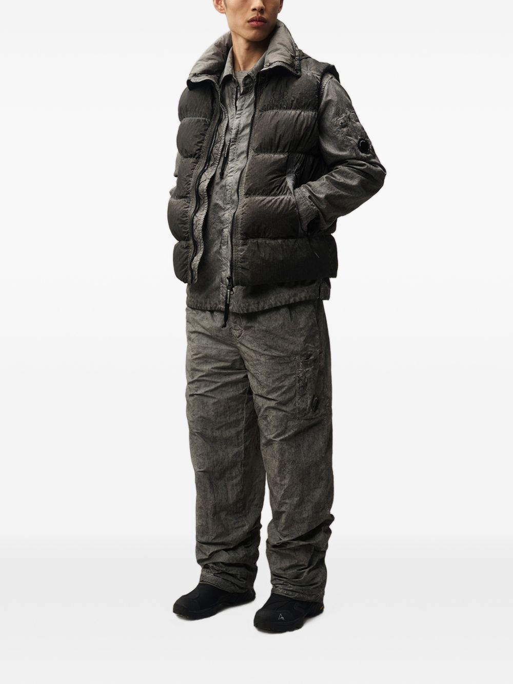 C.P. Company donsbodywarmer grijs - detail zijzak