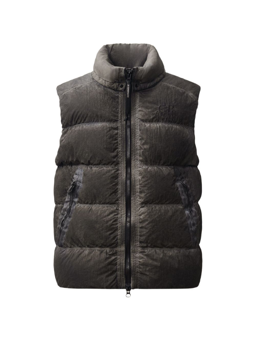 C.P. Company donsbodywarmer grijs - vooraanzicht