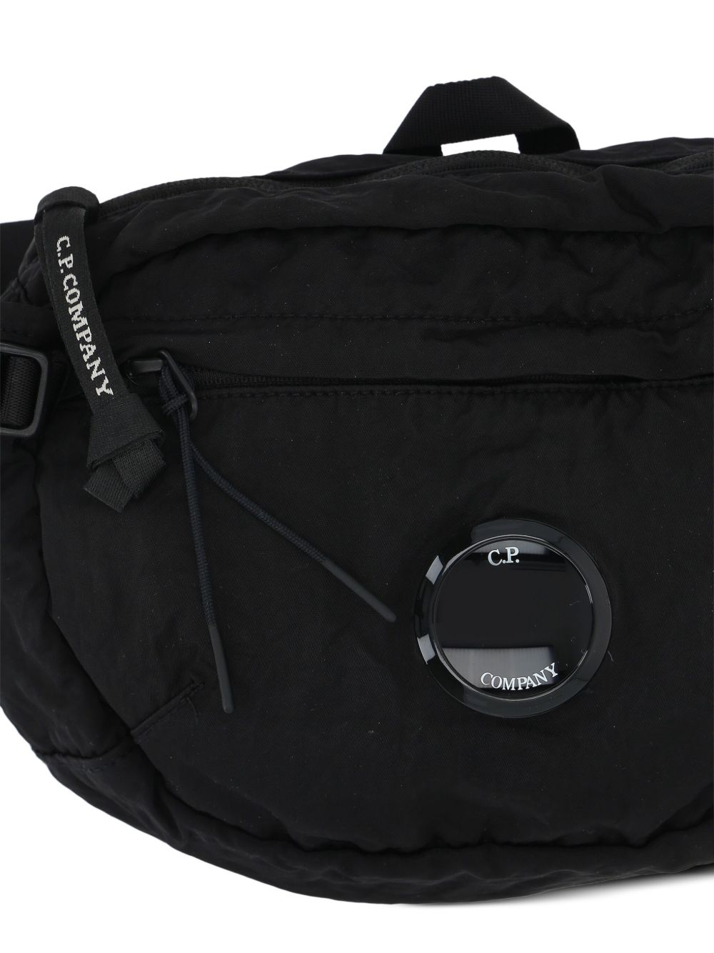 C.P. Company Nylon B heuptas zwart, detail ritssluiting