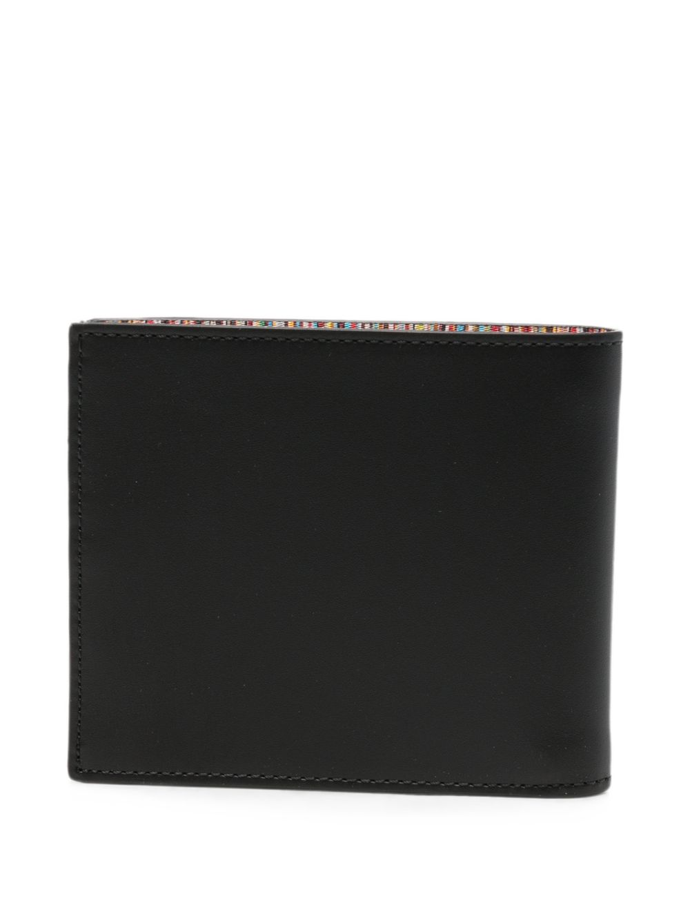 Paul Smith bifold portemonnee zwart - detail logoprint
