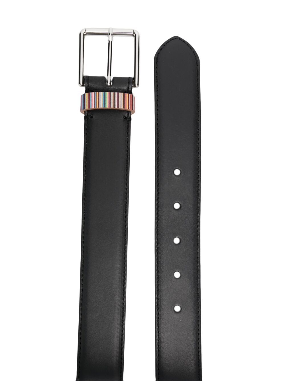 Paul Smith Signature Stripe riem zwart - detail gesp
