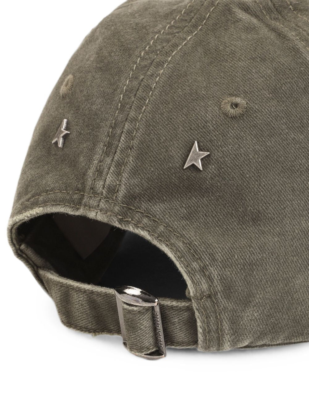 Golden Goose baseball cap donkergroen, zijaanzicht